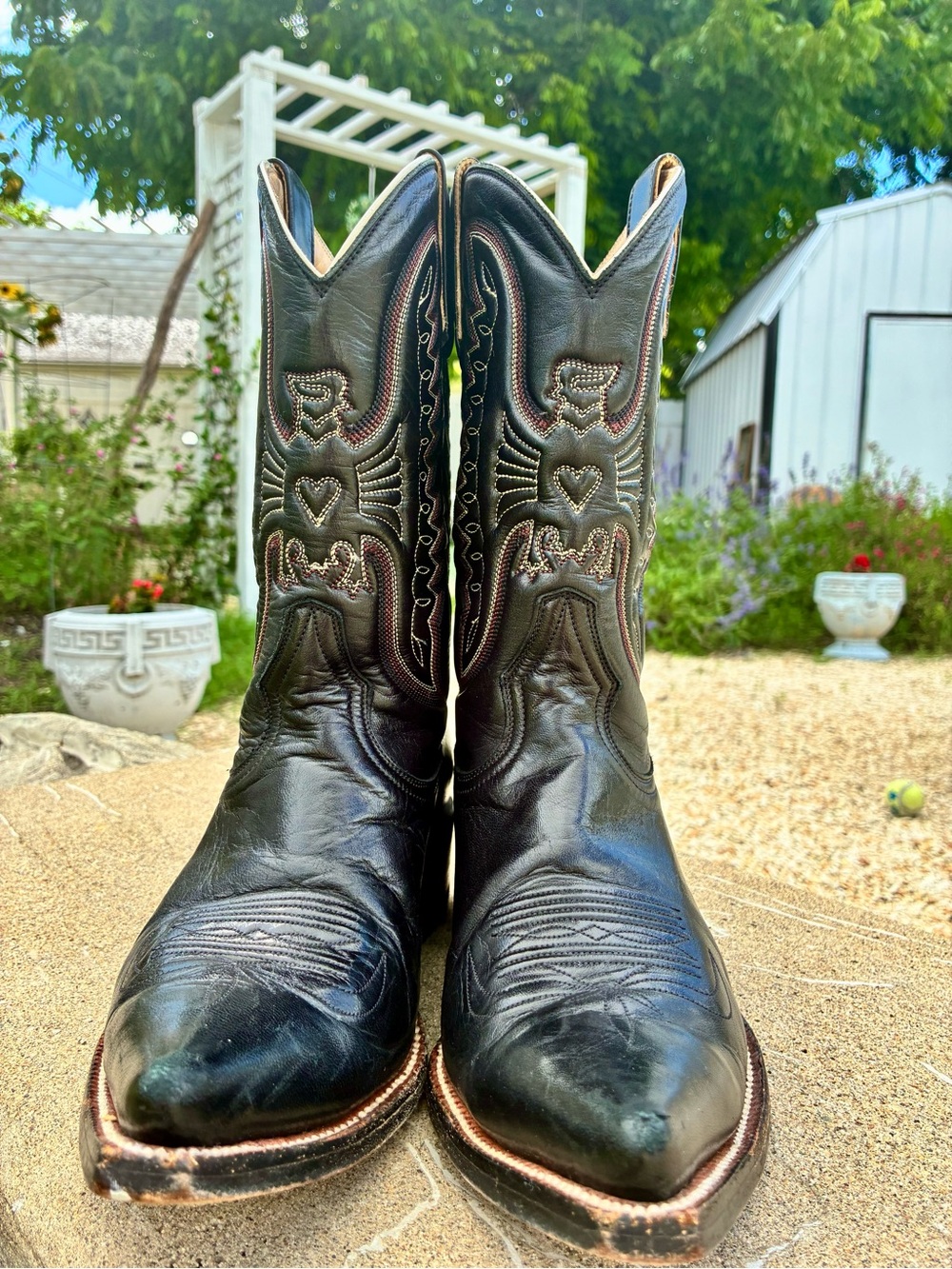 Heritage Boot Co Handmade Black “Jesse Dayton” Cowboy Boots - Women’s 6 - Picture 5 of 13